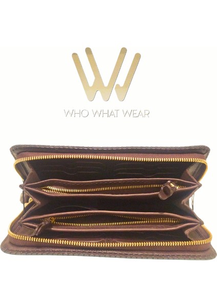 El Yapımı (HANDMADE) Çok Bölmeli Hakiki Deri Kadın Cüzdan Isfahan 40020