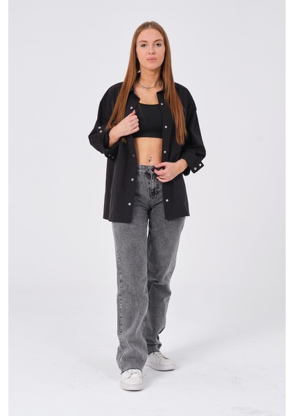 Hscstore Kadın Çıtçıt Kapamalı Siyah Ceket - Lız modelleri