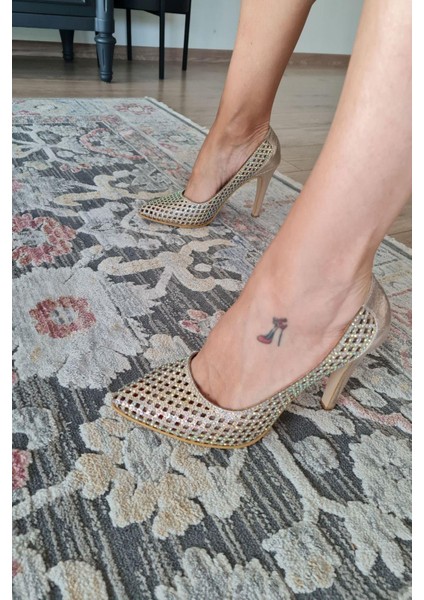 135 5399 Topukla Kadın Taşlı Ince Topuklu Stiletto Abiye Ayakkabı fiyatları