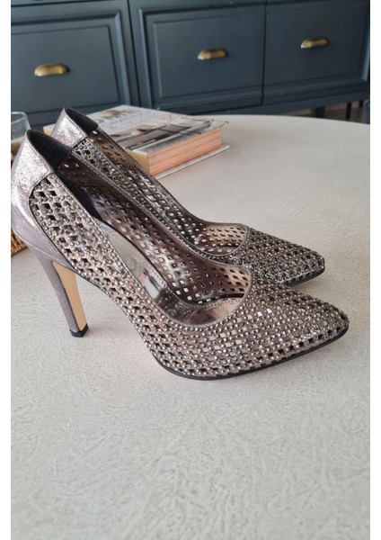 135 5399 Topukla Kadın Taşlı Ince Topuklu Stiletto Abiye Ayakkabı modelleri