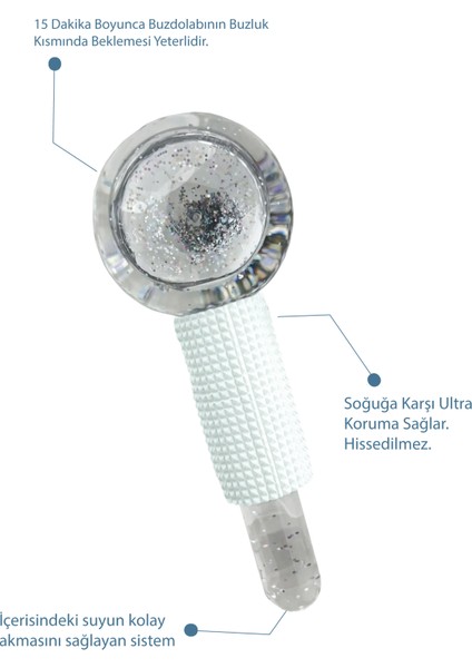 Ice Globe Buz Küresi Soğuk Terapi Topu Masaj Tasarımlı Beyaz Renk fiyatları