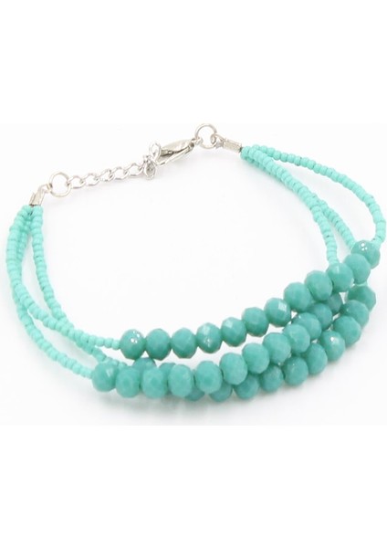 044 250 3'lü Siyah Kristal Taşlı Kadın Yeşil Tek Ebat Bileklik fiyatları