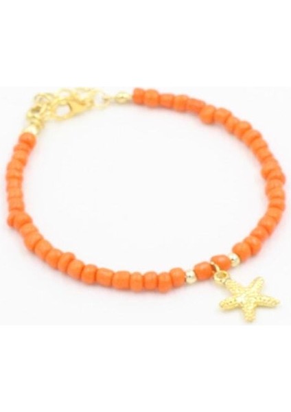 044 350 Deniz Yıldızlı Bileklik Oranj Tek Ebat