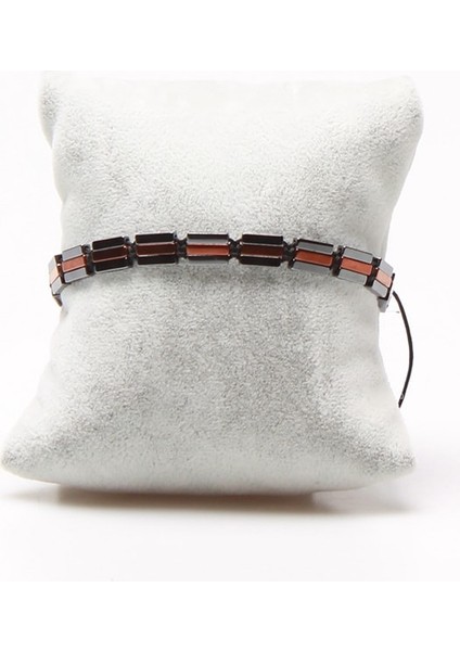 008 009 Tamamı Doğaltaş Hematit, Boy Ayarlamalı Erkek Bilekl Hematit Tek Ebat