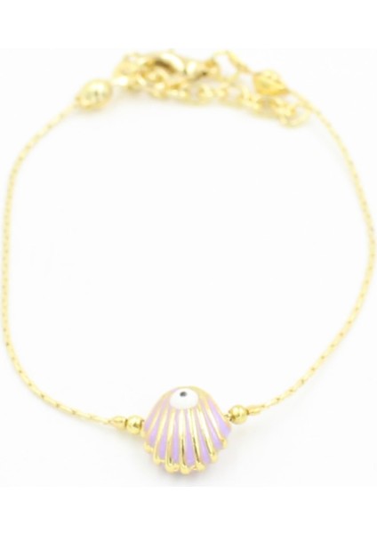 036 801 Renkli Istiridye Deniz Kabuğu Lila Tek Ebat Bileklik fiyatları