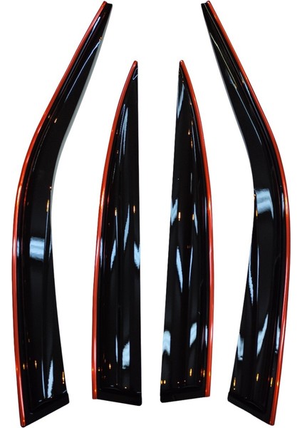 Renault Megane 1 Kırmızı Kromlu Cam Rüzgarlığı