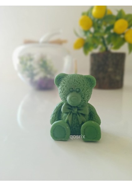 Yeşil Ayıcık El Yapımı Dekoratif Tasarım Mum Süs Aksesuar Hediyelik Kokulu Mum 1 Adet fiyatları