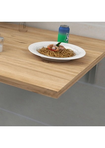 Mdf 90 x 60 cm Duvara Monte Katlanır Masa Mutfak Masası Yemek Masası Çalışma Masası Yer Kaplamayan Masa