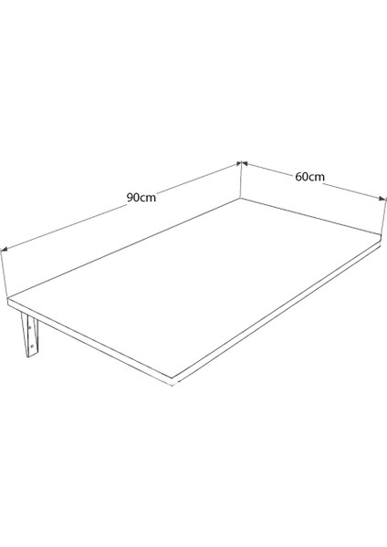 Mdf 90 x 60 cm Duvara Monte Katlanır Masa Mutfak Masası Yemek Masası Çalışma Masası Yer Kaplamayan Masa