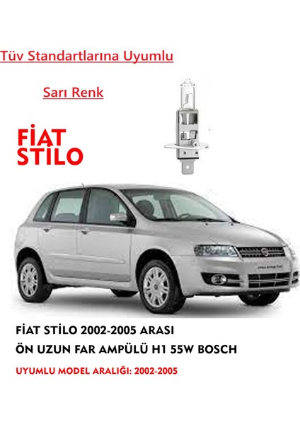 Fiat Stilo 2002-2005 Arası Ön Uzun Far Ampülü