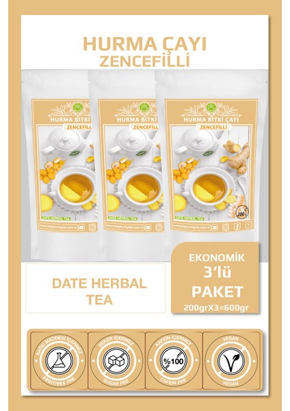 Hurma Çayı Zencefilli 200 gr x 3