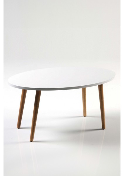 Ahşap Torna Elips Orta Sehpa