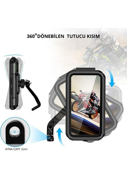 M18-53 Kapalı Telefon Tutucu Ayna Bağlantılı