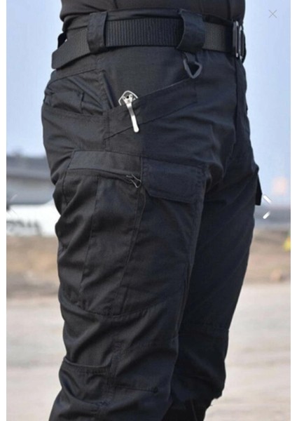 Siyah Uniisex Taktik Pantolon