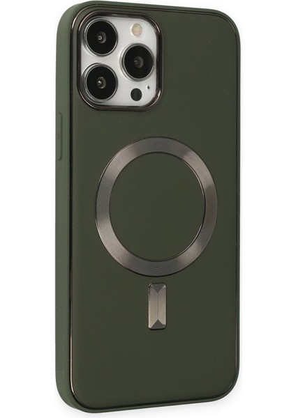 Apple iPhone 13 Pro Max Kılıf Coco Deri Magsafe Şarj Özellikli Kapak