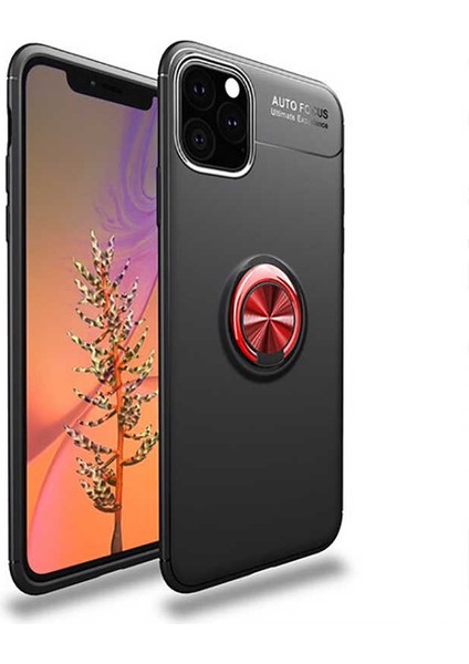 Apple iPhone 11 Pro Max Kılıf Ravel Yüzüklü Silikon Kapak