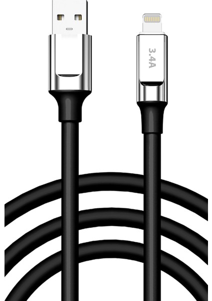 Apple Iphone 13 Şarj Kablosu 3.4A Lightning - SC64L-SIYAH