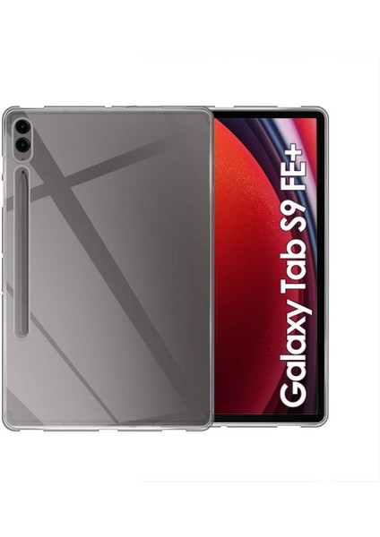 Samsung Galaxy Tab S9 Fe Plus Kılıf Şeffaf Ince Esnek Silikon Kılıf Zipax-Süper