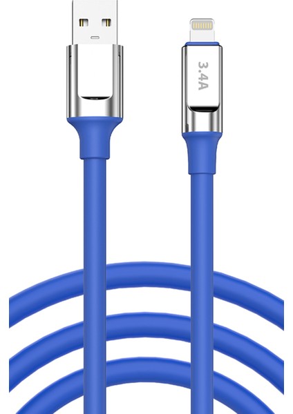 Apple Iphone 12 Pro Şarj Kablosu 3.4A Lightning - SC64L-MAVI