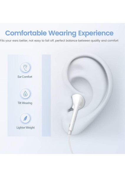 Google Pixel 5 / 6 / 7 Kulaklık Mikrofonlu Type C / Tak Çalıştır