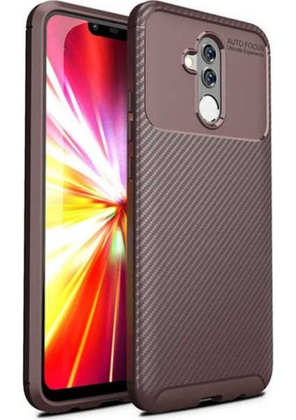 Huawei Mate 20 Lite Kılıf Karbon Görünümlü Silikon Zipax-Zr-Negro
