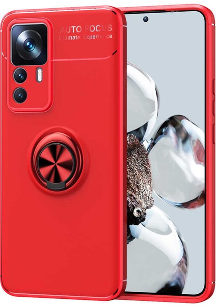 Xiaomi Mi 12T Kılıf Ravel Yüzüklü Standlı Silikon Kapak