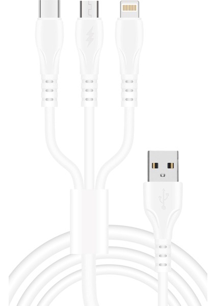 Android Tab A SM-T580 Şarj Kablosu 3in1 Micro USB 3.1A - SNX-SC63