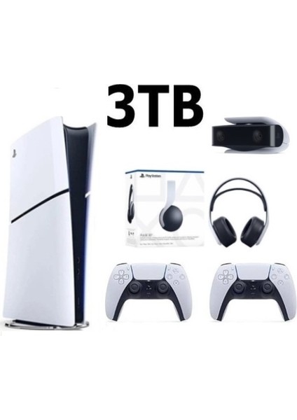 Playstation 5 Slim Dijital 3tb +2.dualsense+Ps5 Kamera +3d Plus Kulaklık