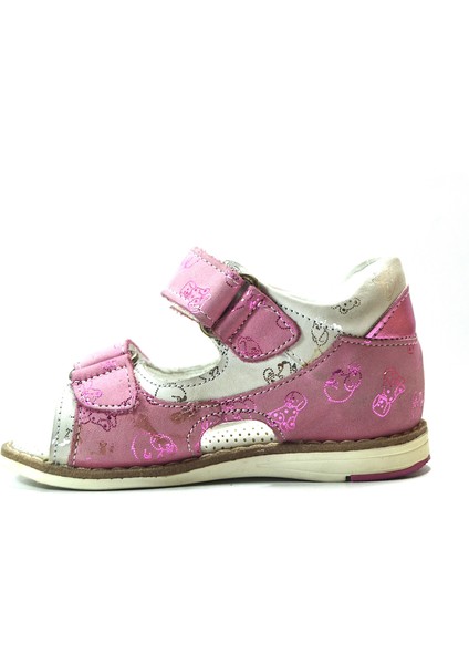 Bayrak 907 Hakiki Deri Pudra Ortopedik Kız Bebek Sandalet modelleri