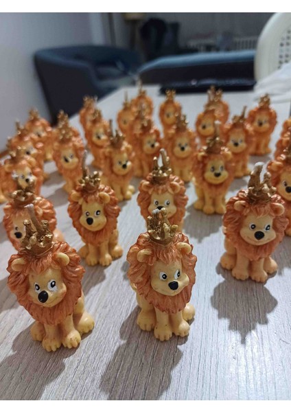 Aslan Mum 15ADET,DOĞUM Günü Hediyesi, Bebek Mevludu, Sünnet Hatırası, Babyshower,diş Partisi,yenidoğan Hediyelik Mum