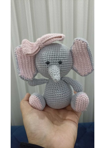 Akg Amigurumi Pembe Kulaklı Fil