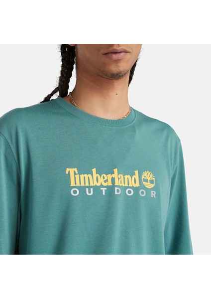 Anti Uv Outdoor Graphic Erkek Turkuaz Yuvarlak Yaka Tişört fiyatları