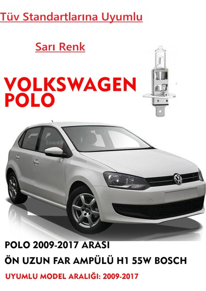 Polo 2009-2017 Arası Ön Uzun Far Ampülü H1 55W