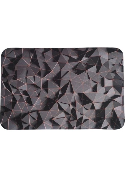 Su Emici Banyo Paspası 3D Desenli Abdest Paspası Kaymaz Taban Banyo Paspası