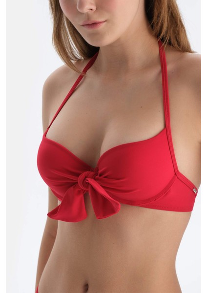 Kırmızı Kaplı Bikini Üstü