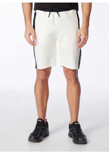 Kırık Beyaz Erkek Baskılı Sweat Şort D4SM-SHT3218 modelleri