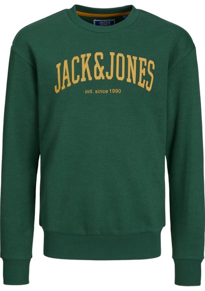 Baskılı Erkek Çocuk Koyu Yeşil Sweatshırt Jjejosh Sweat Crew Neck Noos Jnr indirimleri