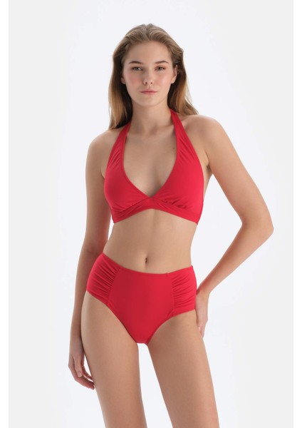 Kırmızı Üçgen Geniş Bikini Üst fırsatları