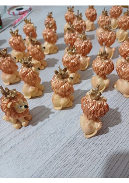 Aslan Mum 15ADET,DOĞUM Günü Hediyesi, Bebek Mevludu, Sünnet Hatırası, Babyshower,diş Partisi,yenidoğan Hediyelik Mum