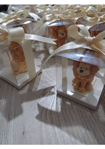 Aslan Mum 15ADET,DOĞUM Günü Hediyesi, Bebek Mevludu, Sünnet Hatırası, Babyshower,diş Partisi,yenidoğan Hediyelik Mum