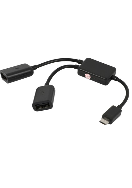 Mikro USB Ana Bilgisayar Kablosu, Erkek - 2x Tip A Çift USB Dişi Otg Adaptör (Yurt Dışından)