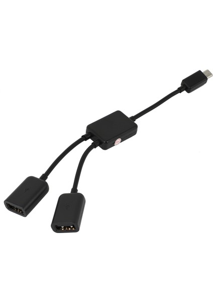 Mikro USB Ana Bilgisayar Kablosu, Erkek - 2x Tip A Çift USB Dişi Otg Adaptör (Yurt Dışından)