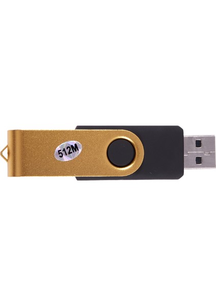 512M Döner Döner USB Flash Bellek Sürücüsü Çubuk U Disk Altın (Yurt Dışından)