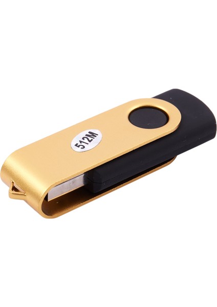 512M Döner Döner USB Flash Bellek Sürücüsü Çubuk U Disk Altın (Yurt Dışından) modelleri