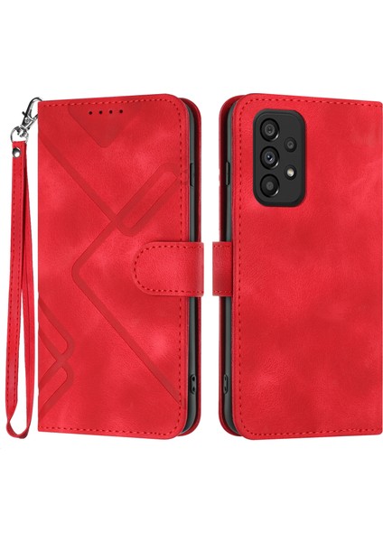 Samsung Galaxy A73 5g Için Kılıf Kart Yuvası Standlı Flip Cüzdan Pu Deri Manyetik Kapak (Yurt Dışından)
