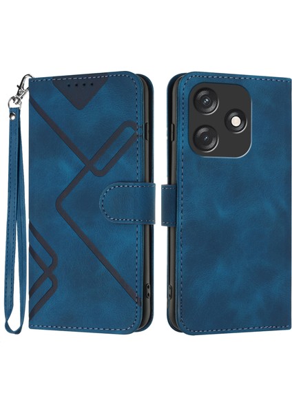 Tecno Spark 10C Için Kılıf Kart Yuvası Standlı Flip Cüzdan Pu Deri Manyetik Kapak (Yurt Dışından)