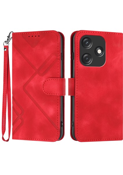 Tecno Spark 10C Için Kılıf Kart Yuvası Standlı Flip Cüzdan Pu Deri Manyetik Kapak (Yurt Dışından)