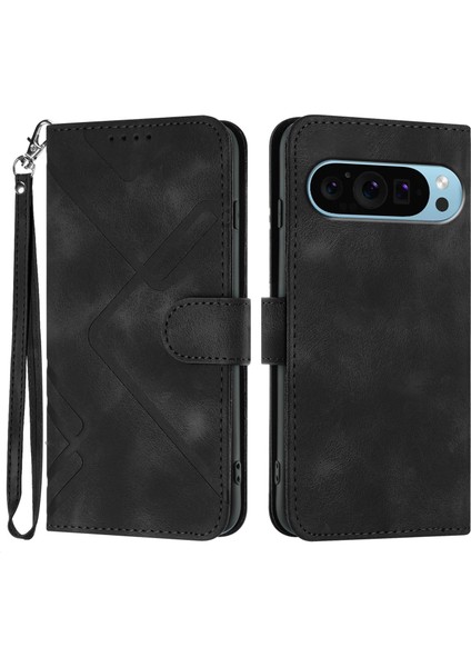 Google Pixel 9 Için Kılıf Kart Yuvası Standlı Flip Cüzdan Pu Deri Manyetik Kapak (Yurt Dışından)