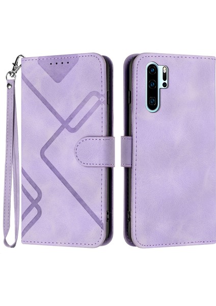 Huawei P30 Pro Için Kılıf Kart Yuvası Standlı Flip Cüzdan Pu Deri Manyetik Kapak (Yurt Dışından)