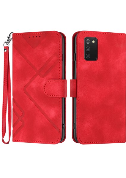 Samsung Galaxy A02S Için Kılıf Kart Yuvası Standlı Flip Cüzdan Pu Deri Manyetik Kapak (Yurt Dışından)